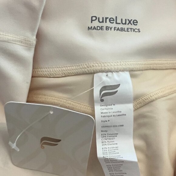 NWT Fabletics PureLuxe Oasis 7/8 pants medium women ivory oats - Picture 8 of 10